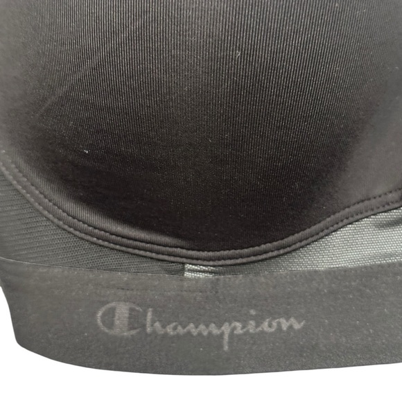 Champion Black Sports Bra Molded Support No Size Tag Fits Like Medium - Picture 2 of 4